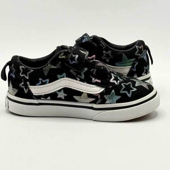 Vans Aplix Irridescent Stars Canvas Sneakers - Toddler US 7 - Picture 8 of 10